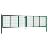 Vidaxl Gaaspoort 390x75 cm en acier vert - afbeelding 2
