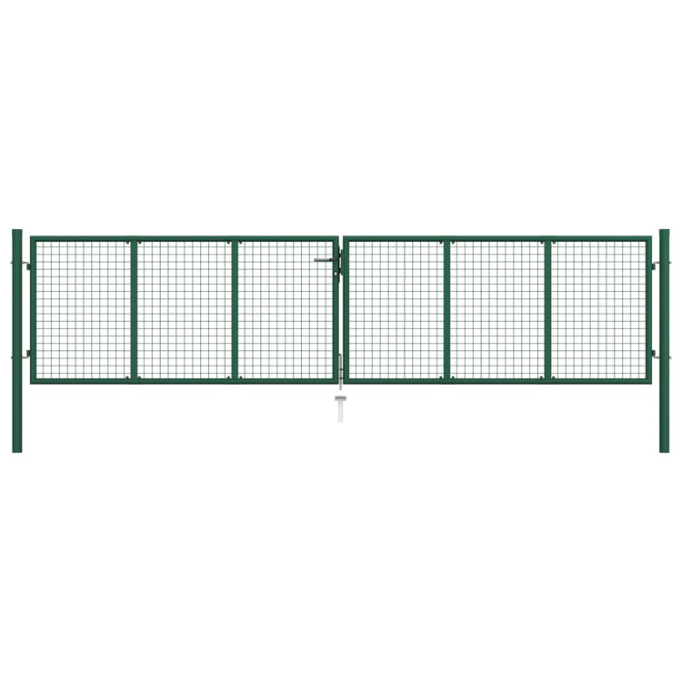 Vidaxl Gaaspoort 390x100 cm en acier vert