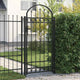 Port vidaxl avec haut courbe et 2 poteaux 105x204 cm noir