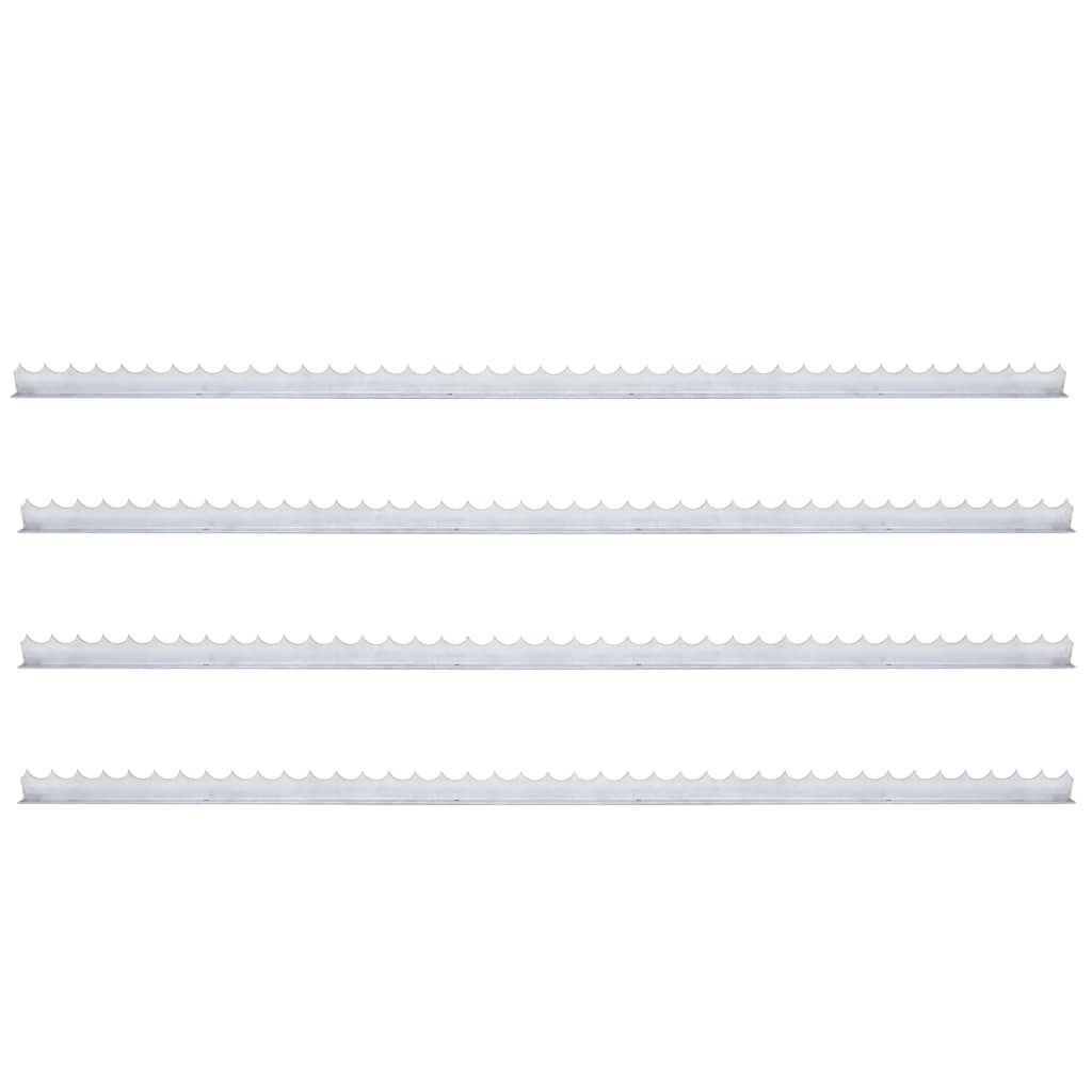 Vidaxl Mur à pointes 4 pcs 1 m en acier galvanisé