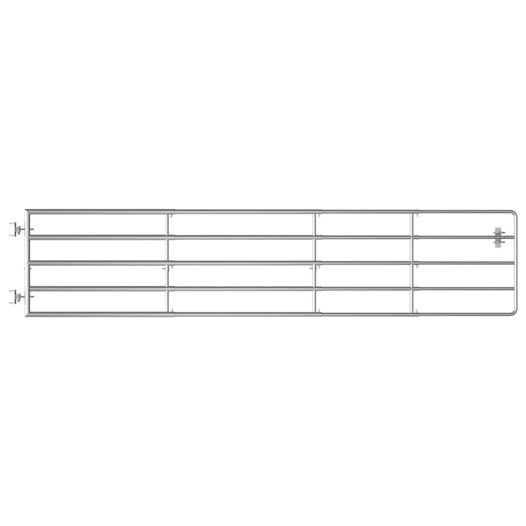 Port vidaxl avec 5 tiges (150-400) x90 cm en acier argenté coloré