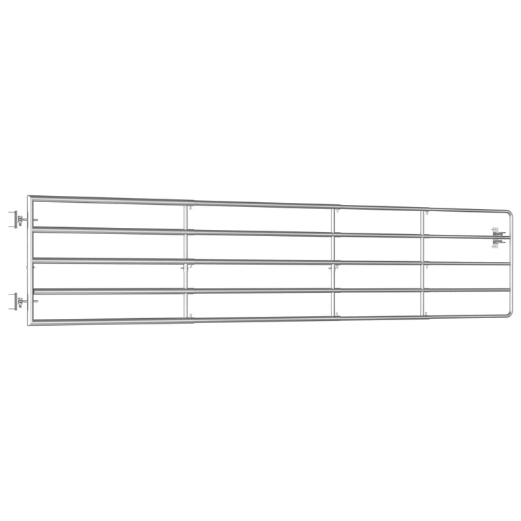 Port vidaxl avec 5 tiges (150-400) x90 cm en acier argenté coloré