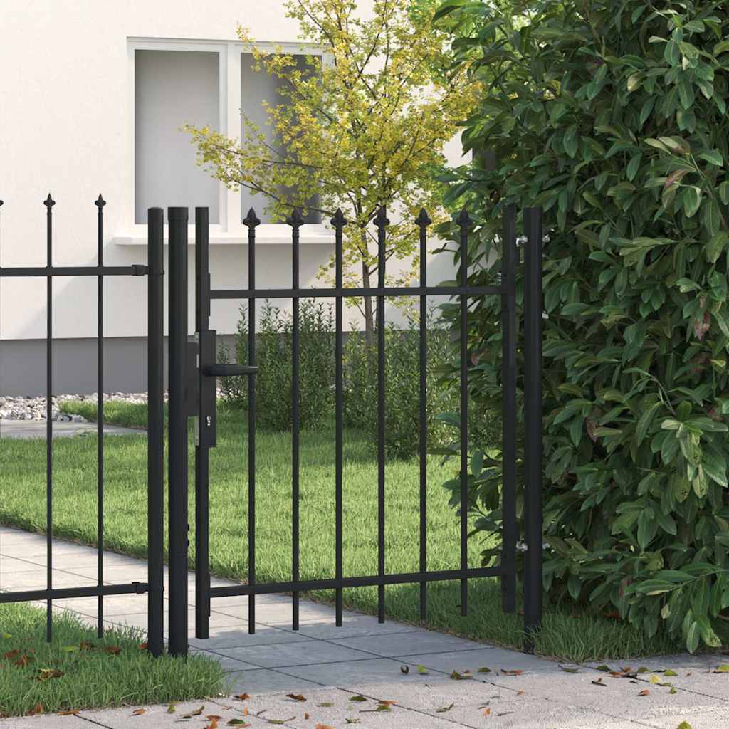 Port vidaxl avec dessus pointu seulement 1x1 m en noir en noir