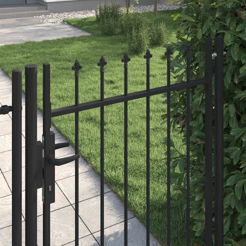 Port vidaxl avec dessus pointu seulement 1x1,2 m en noire en noire