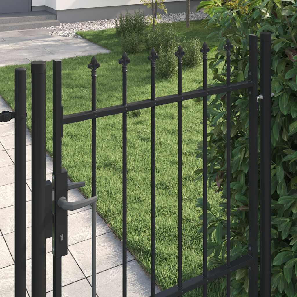 Port vidaxl avec dessus pointu seulement 1x1,5 m en noire en noire