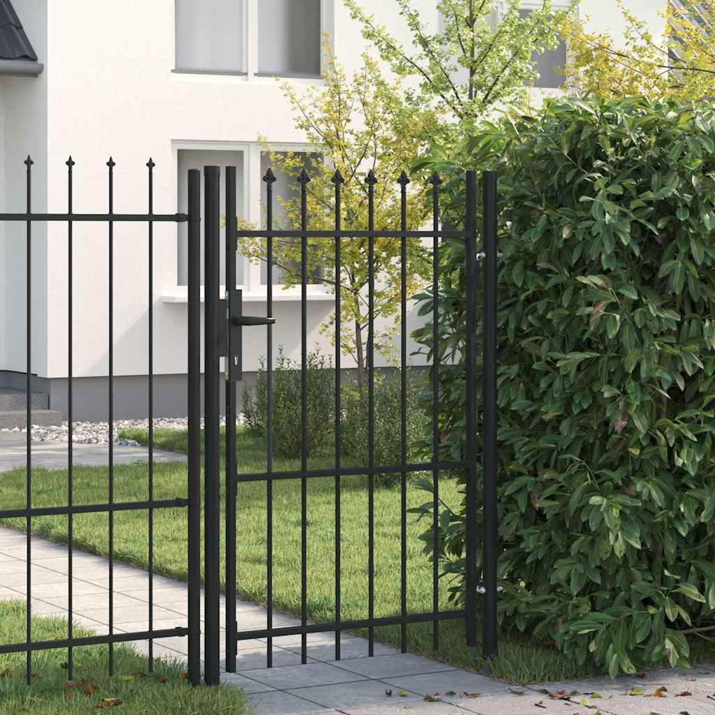 Port vidaxl avec dessus pointu seulement 1x1,5 m en noire en noire