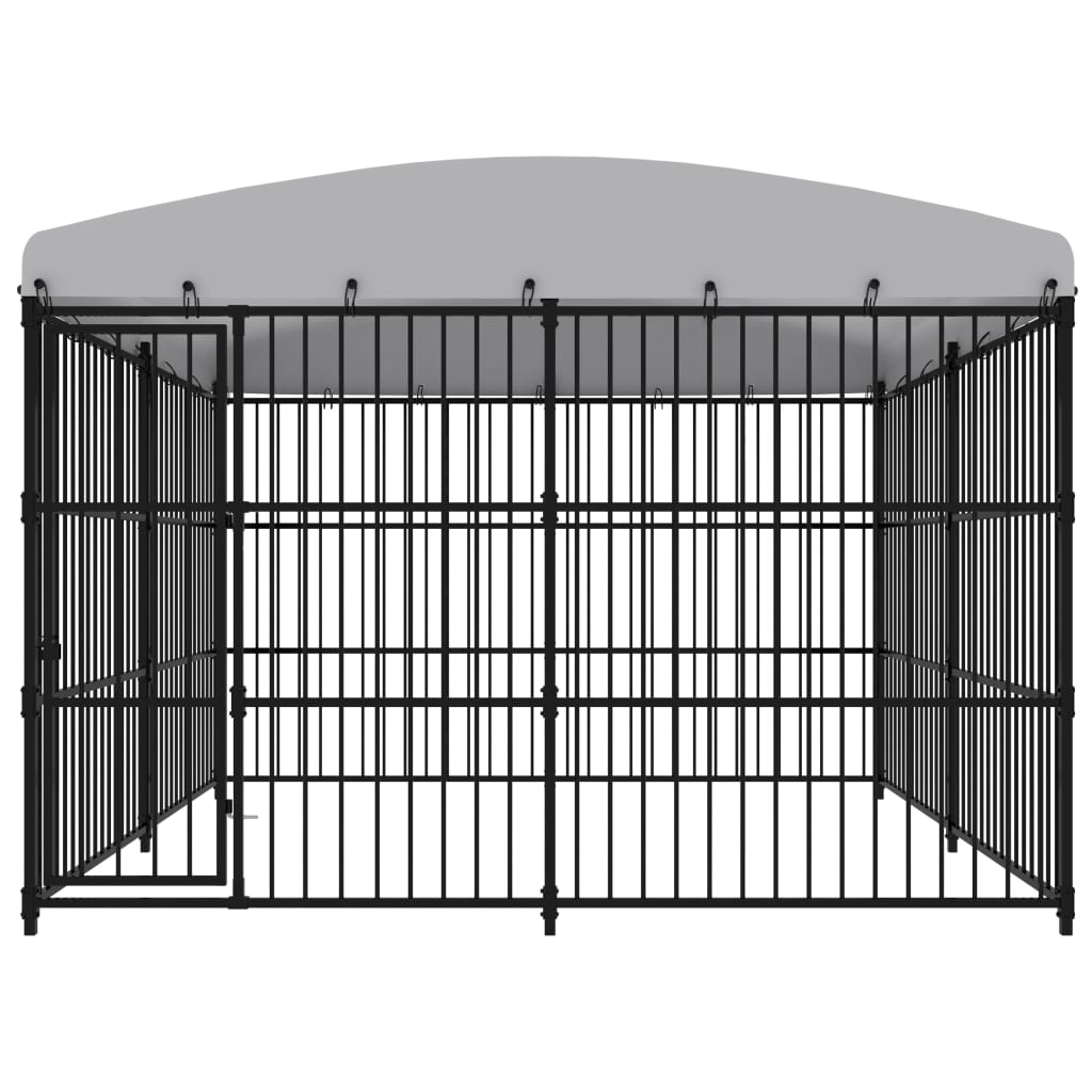 Vidaxl Chienne de chien pour l'extérieur avec toit 300x300x210 cm