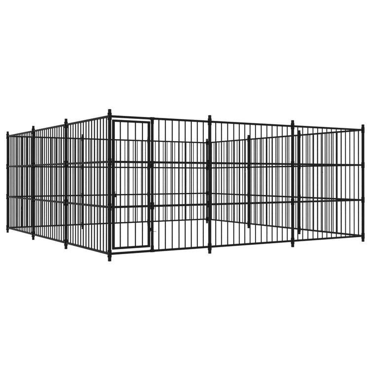 Vidaxl Chienne Kennel pour l'extérieur 450x450x185 cm