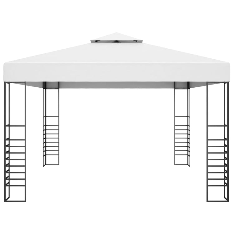 Vidaxl Garden Pracor 4x3x2.7 m en poudre en acier blanc