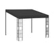 Vidaxl Wall Pracor 3x3 m Fabric Anthracite -colored