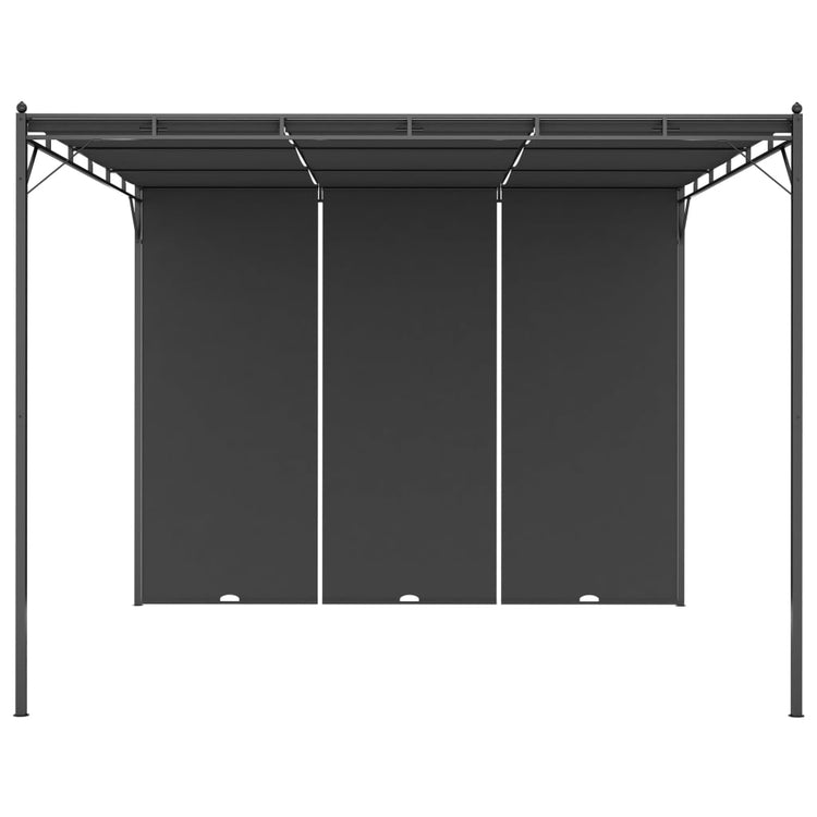Vidaxl Garden Practice avec rideau latéral 3x3x2.25 M anthracite