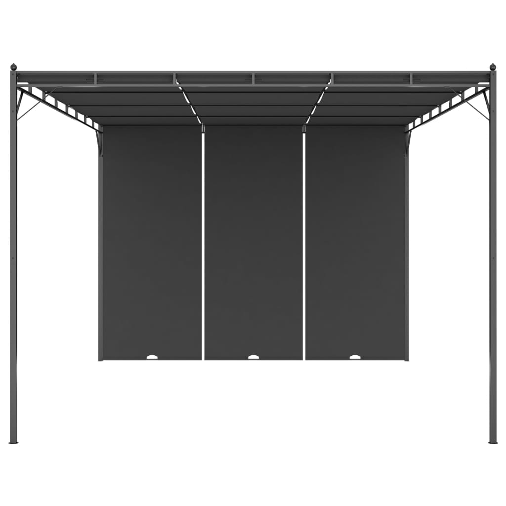 Vidaxl Garden Practice avec rideau latéral 4x3x2.25 M anthracite