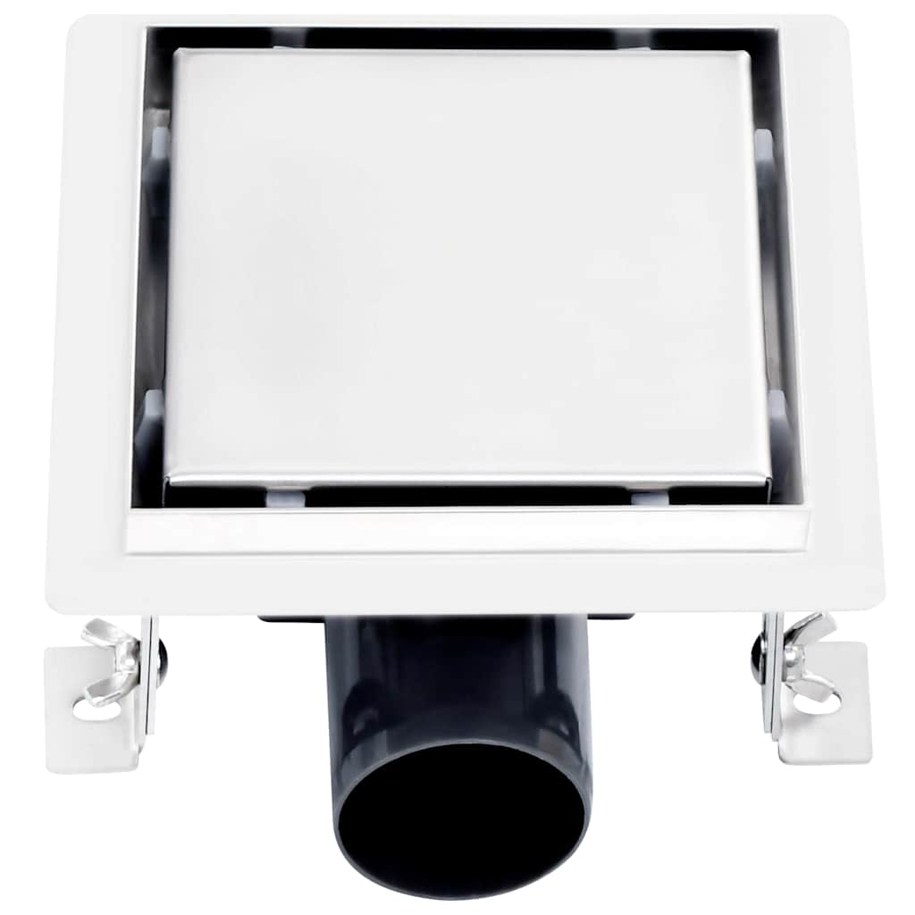 Vidage de douche Vidaxx avec couvercles 2 en 1 15x15 cm en acier inoxydable