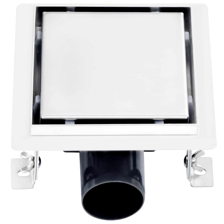 Vidage de douche Vidaxx avec couvercles 2 en 1 15x15 cm en acier inoxydable