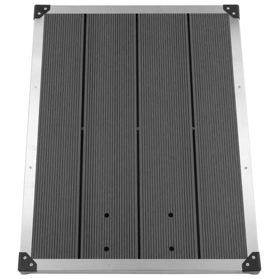 Vidaxl Buitendouchebak 80x62 cm HKC Gris en acier inoxydable
