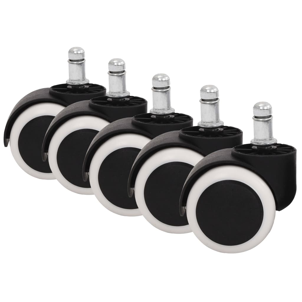 Roues vidaxl pour chaises de bureau 5 pcs