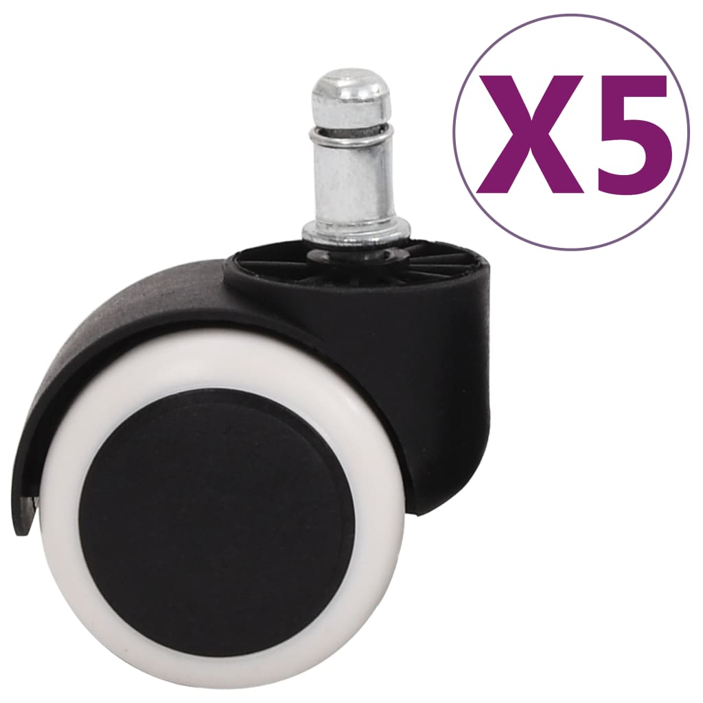 Roues vidaxl pour chaises de bureau 5 pcs
