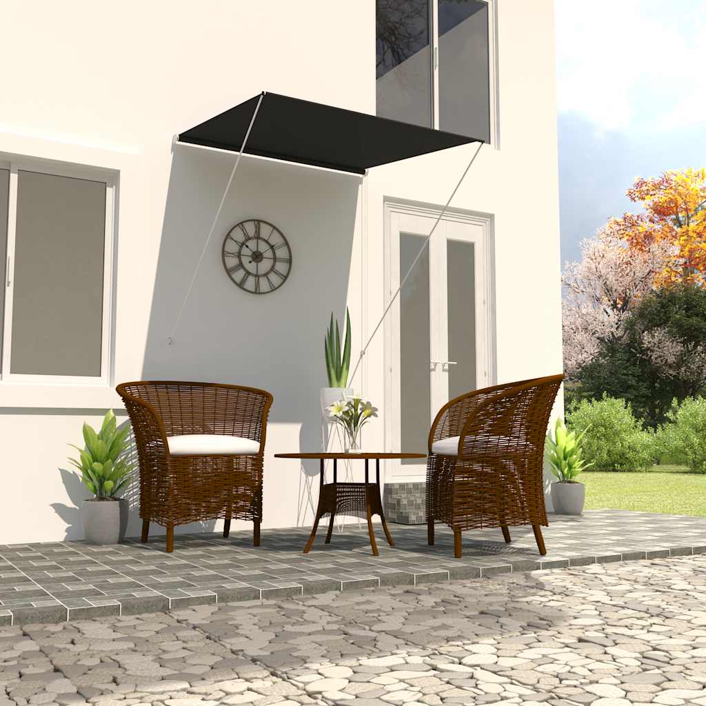 Vidaxl luifel extensible 100x150 cm anthracite