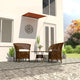 Vidaxl luifel extensible 150x150 cm orange et marron