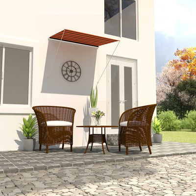 Vidaxl luifel extensible 200x150 cm orange et brun