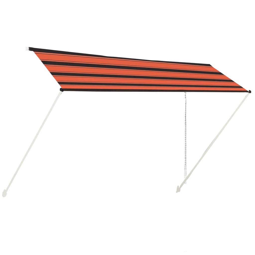 Vidaxl luifel extensible 400x150 cm orange et marron