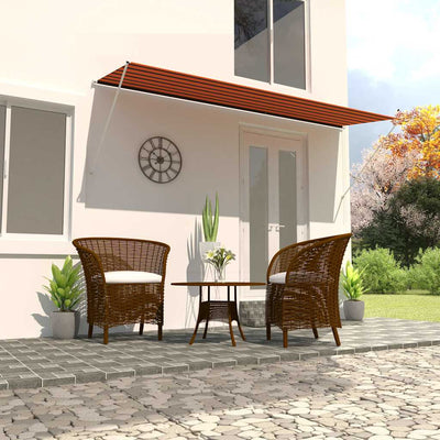 Vidaxl luifel extensible 400x150 cm orange et marron
