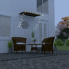 Vidaxl luifel extensible avec LED 150x150 cm anthracite