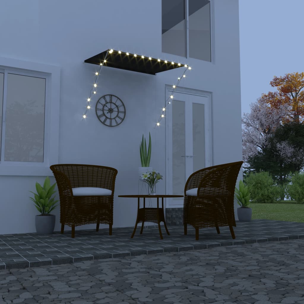 Vidaxl luifel extensible avec LED 150x150 cm anthracite