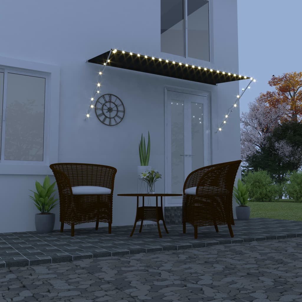 Vidaxl luifel extensible avec LED 300x150 cm anthracite