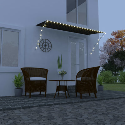 Vidaxl luifel extensible avec LED 300x150 cm anthracite