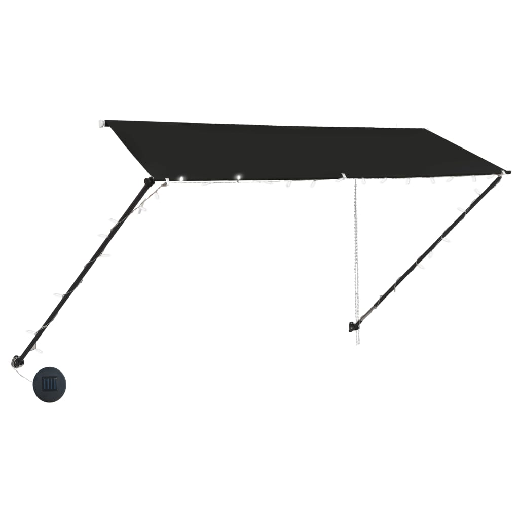 Vidaxl luifel extensible avec LED 350x150 cm anthracite