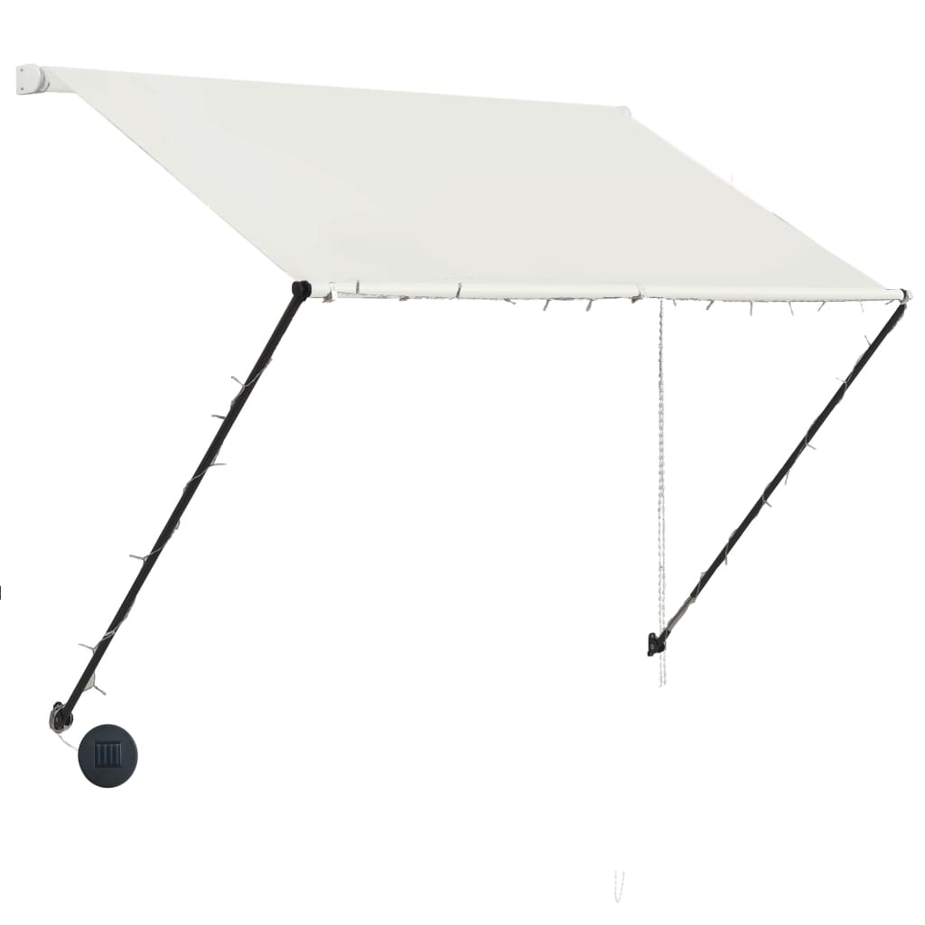 Vidaxl Luifel extensible avec la crème LED 200x150 cm