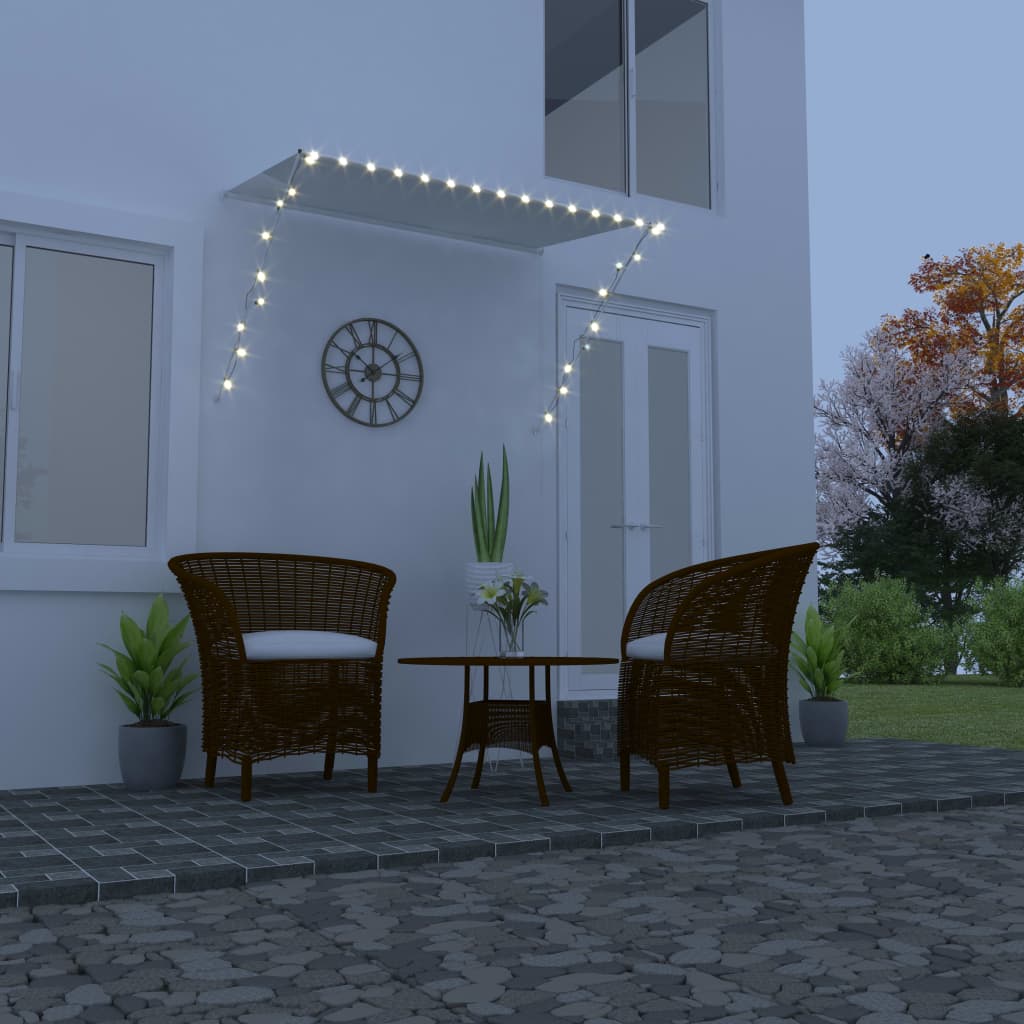 Vidaxl Luifel extensible avec la crème LED 200x150 cm