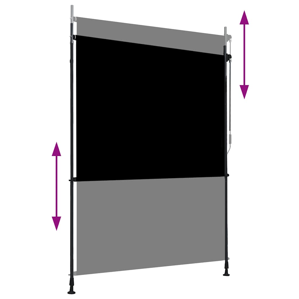 Vidaxl Rouleau aveugle pour l'extérieur de 150x270 cm anthracite