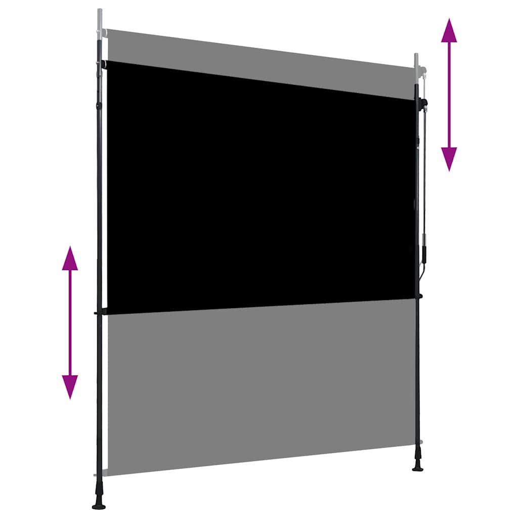 Vidaxl Rouleau aveugle pour l'extérieur de 200x270 cm anthracite