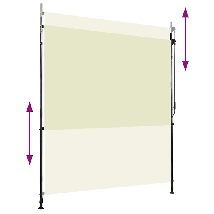 Vidaxl Rouleau à l'aveugle pour la crème à l'extérieur de 200x270 cm