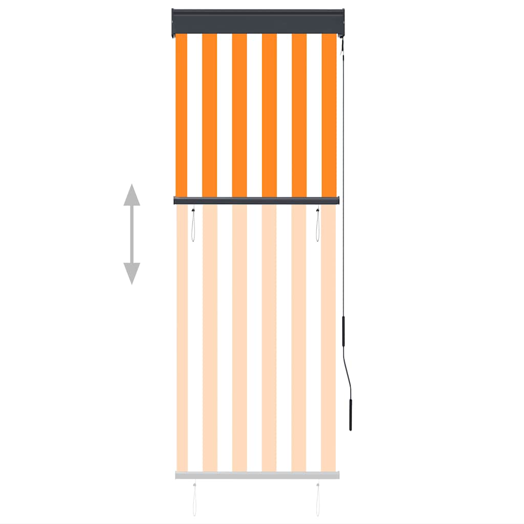 Vidaxl Rouleau aveugle pour l'extérieur de 60x250 cm blanc et orange
