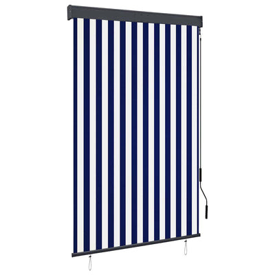 Vidaxxl store enrouleur extérieur 120x250 cm bleu et blanc