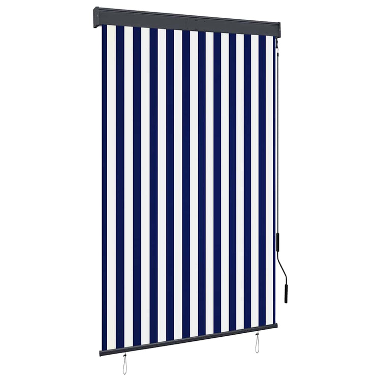 Vidaxxl store enrouleur extérieur 120x250 cm bleu et blanc