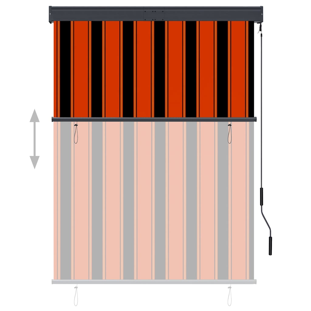 VidaXL store enrouleur extérieur 120x250 cm orange et marron
