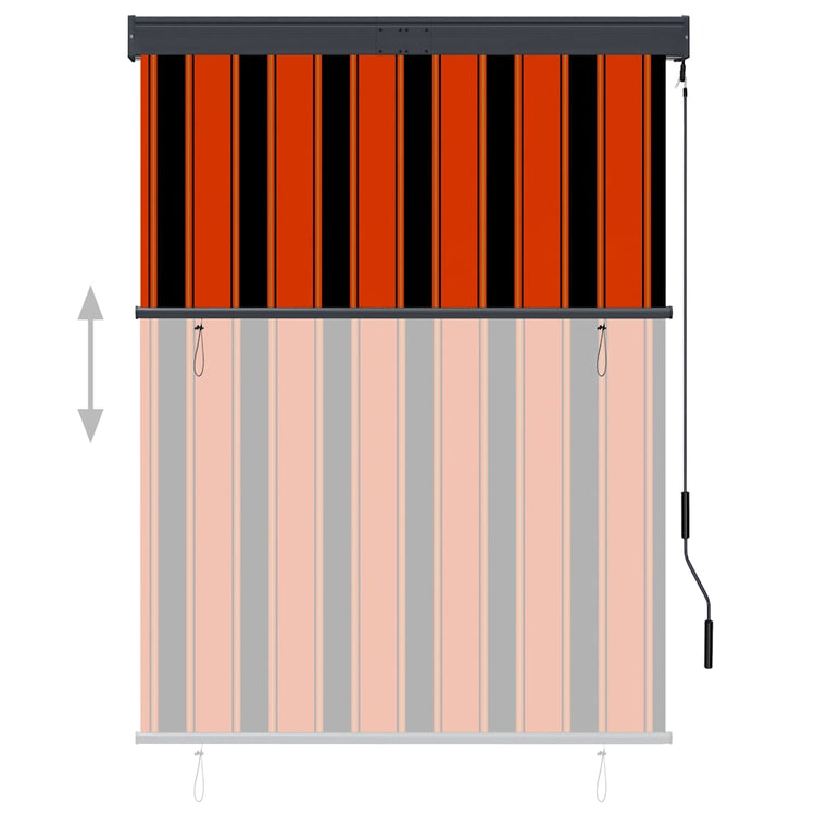 VidaXL store enrouleur extérieur 120x250 cm orange et marron