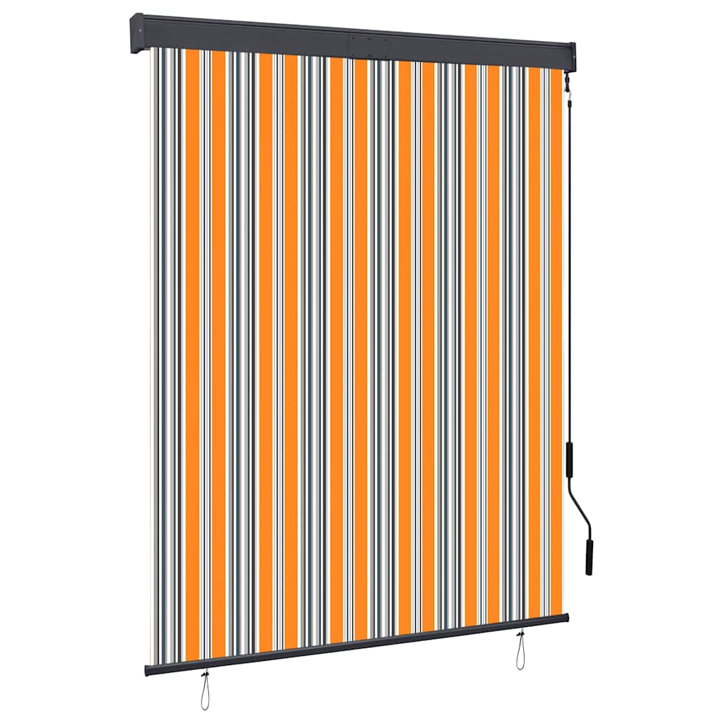 Vidaxxl store enrouleur extérieur 140x250 cm jaune et bleu