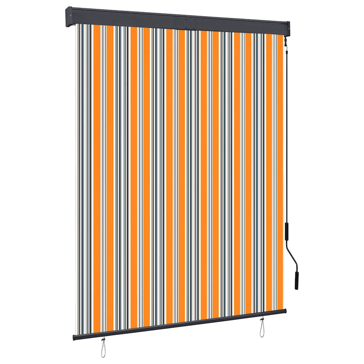 Vidaxxl store enrouleur extérieur 140x250 cm jaune et bleu