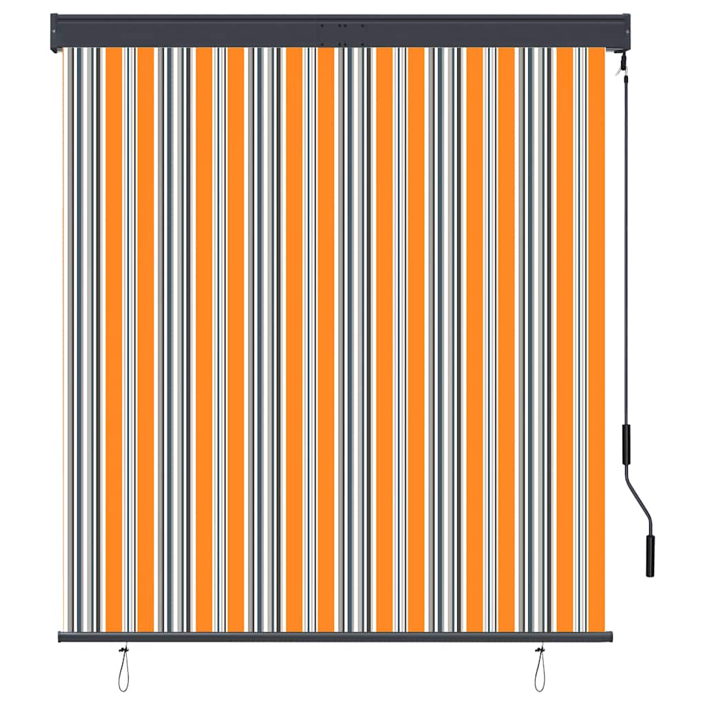 Vidaxxl store enrouleur extérieur 140x250 cm jaune et bleu