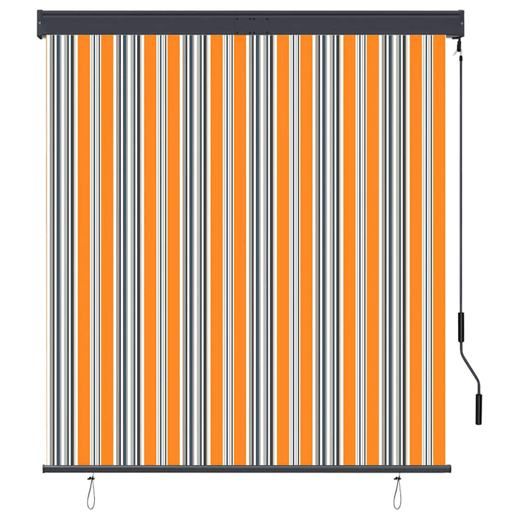 Vidaxxl store enrouleur extérieur 140x250 cm jaune et bleu