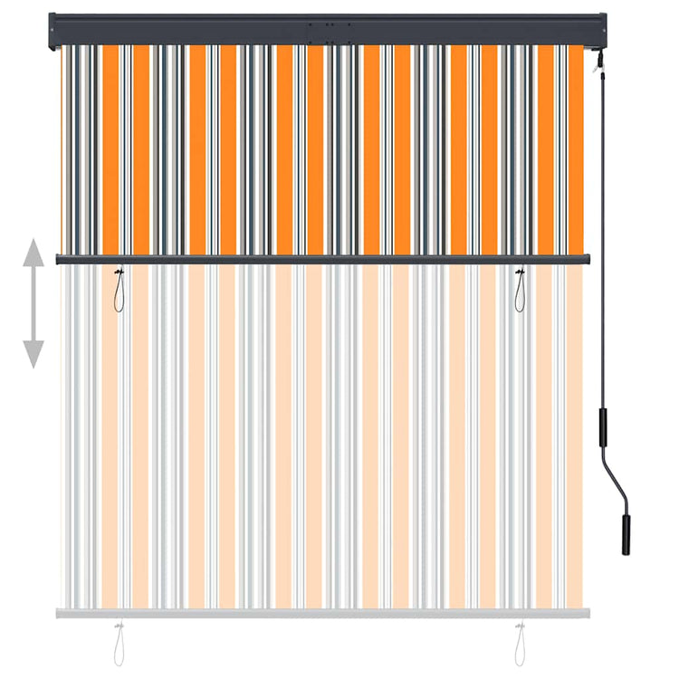 Vidaxxl store enrouleur extérieur 140x250 cm jaune et bleu