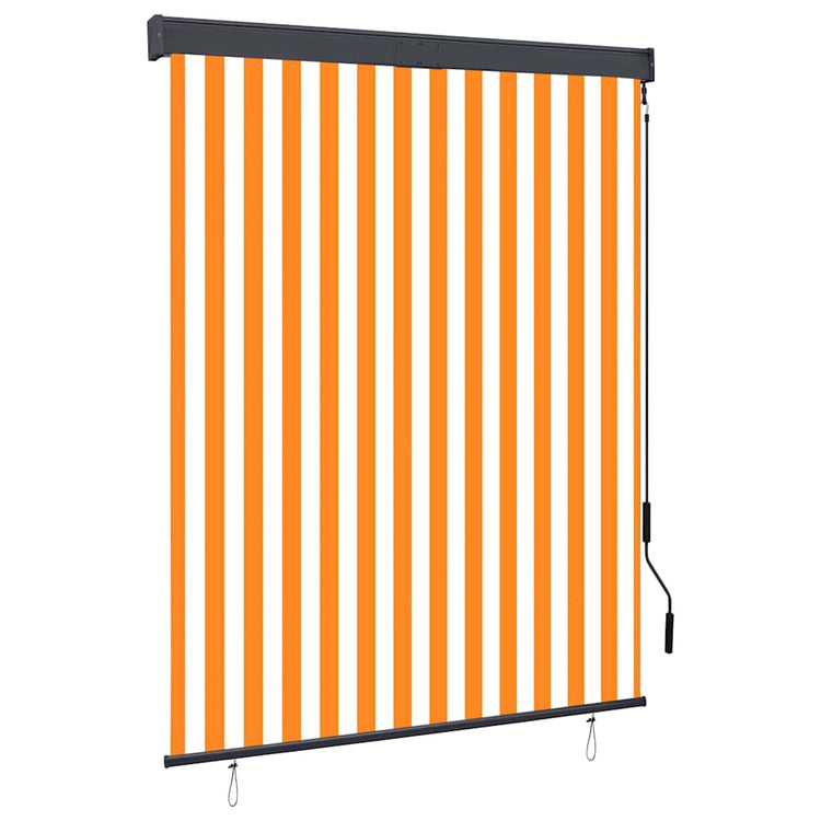Vidaxxl store enrouleur extérieur 140x250 cm blanc et orange
