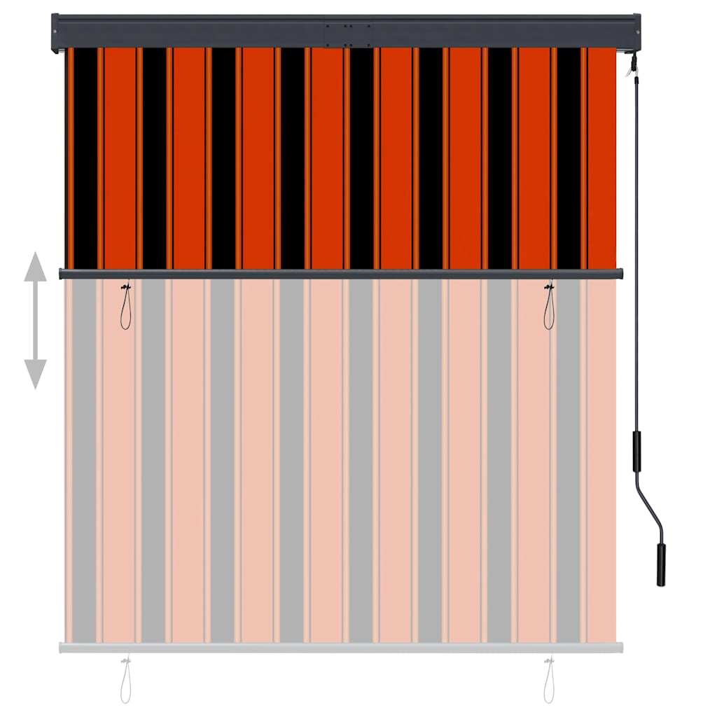 Vidaxxl store enrouleur extérieur 140x250 cm orange et marron