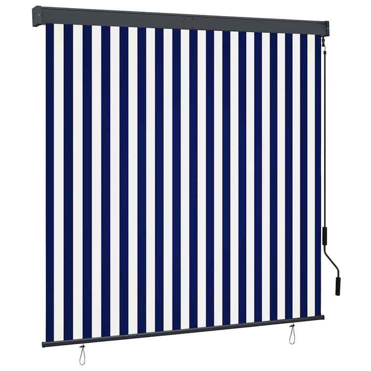 Vidaxxl store enrouleur extérieur 160x250 cm bleu et blanc