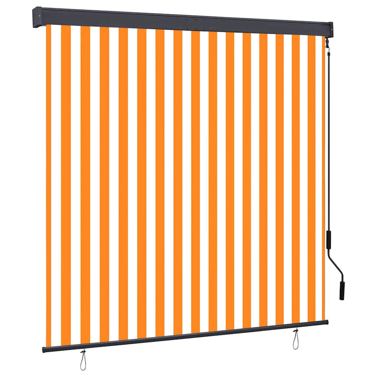 Vidaxxl store enrouleur extérieur 160x250 cm blanc et orange